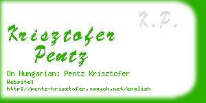 krisztofer pentz business card